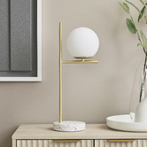 Maddison Lane Zuri Iron Opal Glass Table Lamp