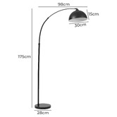 Maddison Lane 175cm Makena Arched Iron Floor Lamp