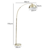 Maddison Lane 175cm Makena Arched Iron Floor Lamp