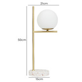 Maddison Lane Zuri Iron Opal Glass Table Lamp