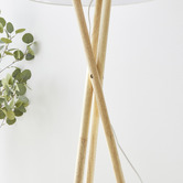 Maddison Lane 150cm Alira Rubberwood Floor Lamp