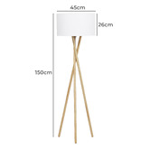 Maddison Lane 150cm Alira Rubberwood Floor Lamp