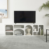 Maddison Lane White Mykonos Sculptural TV Unit