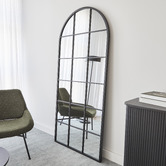 Maddison Lane Black Safiya Arched Full Length Mirror