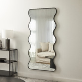 Maddison Lane Black Cordelia Wavy Full Length Mirror