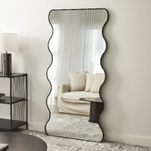 Maddison Lane Black Cordelia Wavy Full Length Mirror