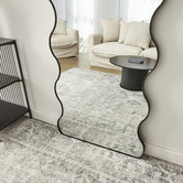 Maddison Lane Black Cordelia Wavy Full Length Mirror