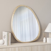 Maddison Lane Cherryle Pebble Oak Wood Wall Mirror