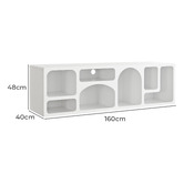 Maddison Lane White Mykonos Sculptural TV Unit