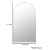 Maddison Lane Astoria Arched Aluminium Full Length Mirror