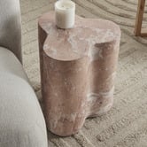 Maddison Lane Tea Rose Dunn Faux Marble Side Table