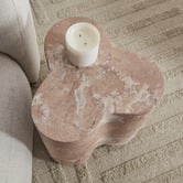 Maddison Lane Tea Rose Dunn Faux Marble Side Table