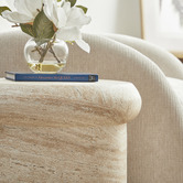 Maddison Lane Sophie Travertine-Look Side Table