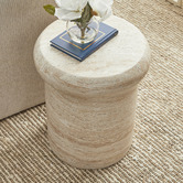Maddison Lane Sophie Travertine-Look Side Table