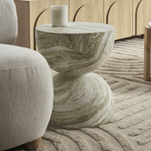 Maddison Lane Amaya 45cm Faux Marble Side Table