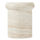 Maddison Lane Sophie Travertine-Look Side Table
