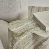 Maddison Lane Green Amaya Faux Marble Side Table