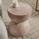 Maddison Lane Tea Rose Dunn 45cm Faux Marble Side Table