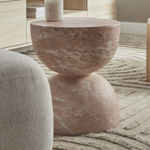 Maddison Lane Tea Rose Dunn 45cm Faux Marble Side Table