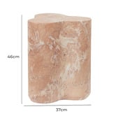 Maddison Lane Tea Rose Dunn Faux Marble Side Table
