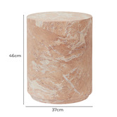 Maddison Lane Dunn 46cm Faux Marble Side Table