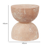 Maddison Lane Tea Rose Dunn 45cm Faux Marble Side Table