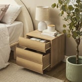 Maddison Lane Carter 2 Drawer Bedside Table