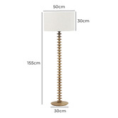 Maddison Lane Wonger Rubberwood Floor Lamp