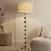 Maddison Lane Wonger Rubberwood Floor Lamp