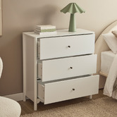Maddison Lane White Amelie 3 Drawer Chest