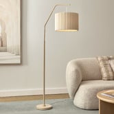 Maddison Lane Cantu Beige Iron Floor Lamp
