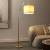 Maddison Lane Cantu Beige Iron Floor Lamp