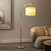 Maddison Lane Cantu Beige Iron Floor Lamp