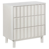 Maddison Lane White Thalia 3 Drawer Bedside Table