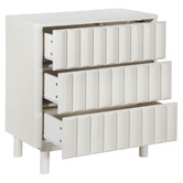 Maddison Lane White Thalia 3 Drawer Bedside Table