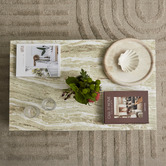Maddison Lane Mara Rectangular Marble-Look Coffee Table
