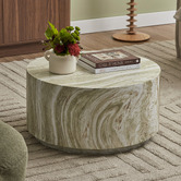 Maddison Lane Mara Round Marble-Look Coffee Table