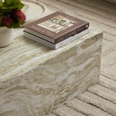 Maddison Lane Mara Rectangular Marble-Look Coffee Table