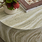 Maddison Lane Mara Round Marble-Look Coffee Table