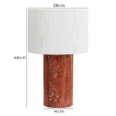 Maddison Lane Bonnie Terracotta Linen &amp; Marble Table Lamp