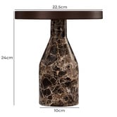 Maddison Lane Naomi Cocoa Iron &amp; Marble LED Touch Table Lamp