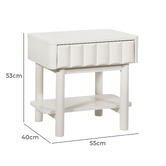 Maddison Lane White Thalia Bedside Table