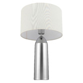 Maddison Lane Tristan Chrome Iron &amp; Linen Table Lamp