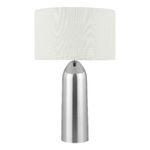 Maddison Lane Tristan Chrome Iron &amp; Linen Table Lamp