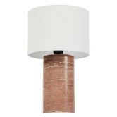 Maddison Lane Bonnie Terracotta Linen &amp; Marble Table Lamp