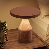 Maddison Lane Naomi Terracotta Iron &amp; Marble LED Touch Table Lamp