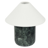 Maddison Lane Callie Emerald Linen &amp; Marble Table Lamp