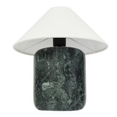 Maddison Lane Callie Emerald Linen &amp; Marble Table Lamp