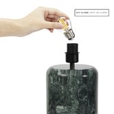Maddison Lane Callie Emerald Linen &amp; Marble Table Lamp