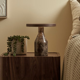 Maddison Lane Naomi Cocoa Iron &amp; Marble LED Touch Table Lamp